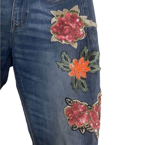 Embellished Express Mid Rise Embellished Jeans - Picture 10 of 15